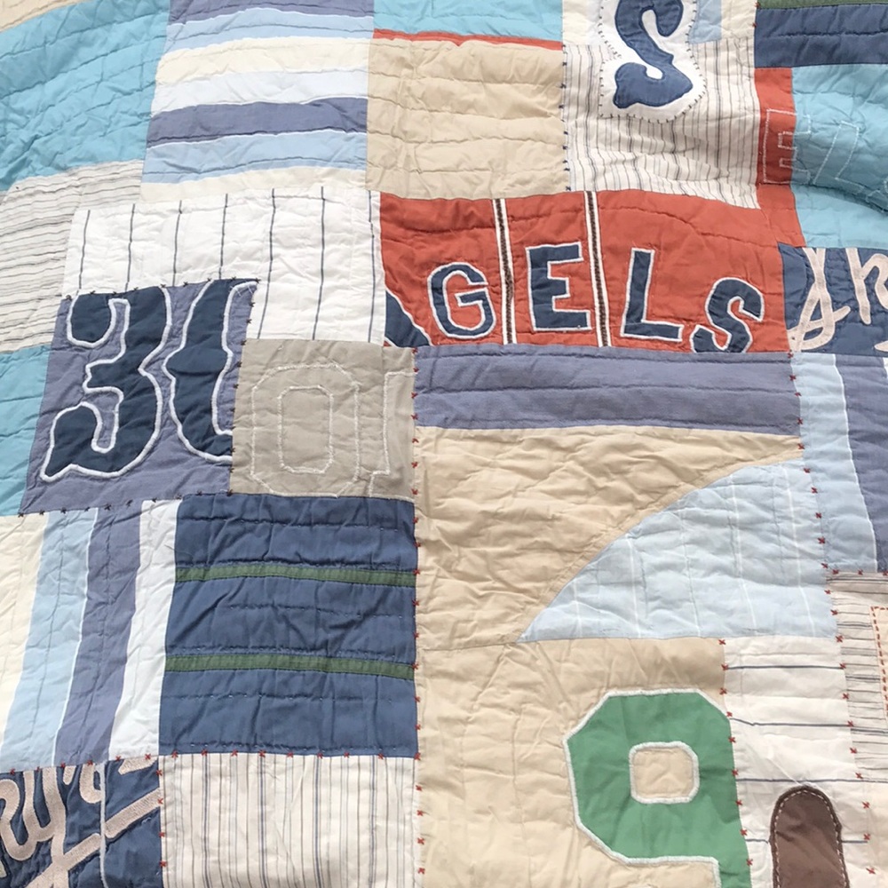 Pottery Barn Kids Baseball Quilt With Shams